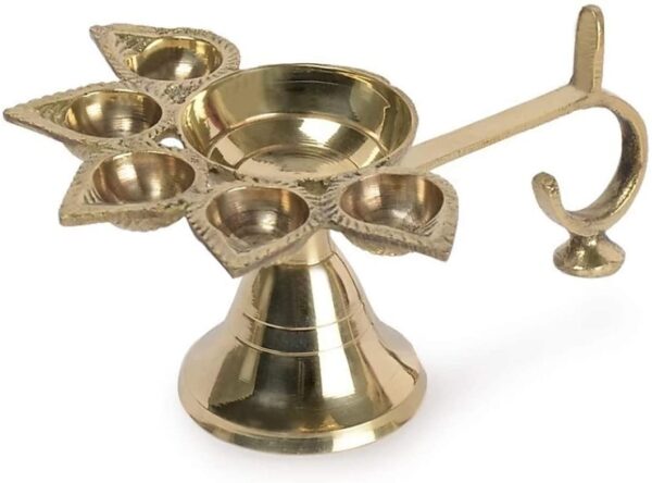 Original Brass Panch ARTI , KAPOOR , DHOOP ARTI Ideal (NO.3)